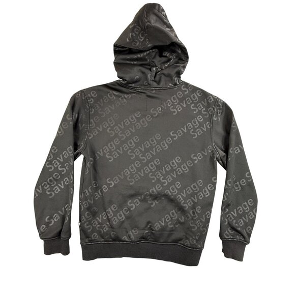 Savage Sweatshirt Hoodie Youth Large 14/16 All Over Print Pullover Encrypted Y2K - Picture 2 of 14